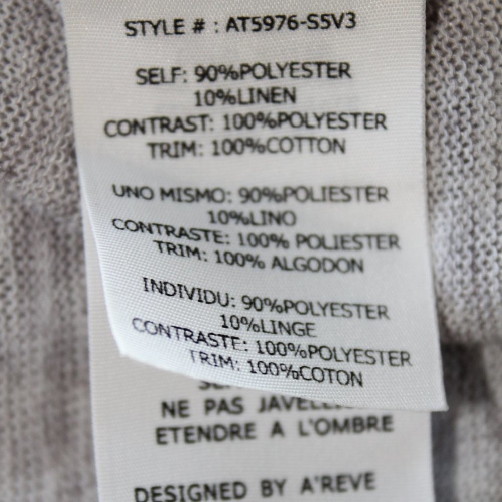 A'reve Anthropologie Women's Light Gray Sheer Back Bow Tank Top ~S~ - Picture 8 of 9